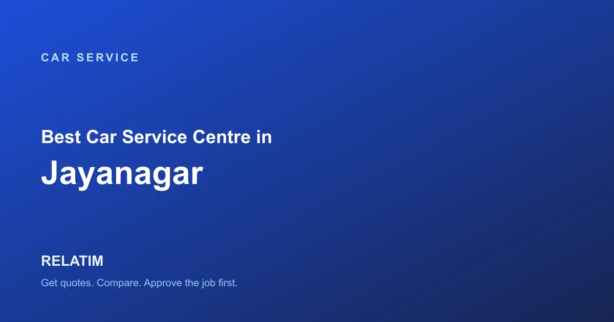 Best Car Service Centre in Jayanagar, Bangalore